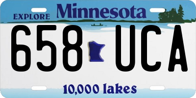 MN license plate 658UCA