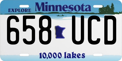 MN license plate 658UCD