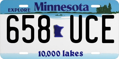 MN license plate 658UCE