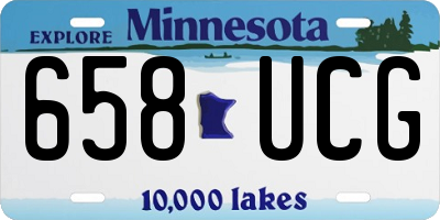 MN license plate 658UCG