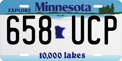 MN license plate 658UCP