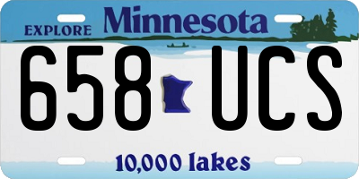 MN license plate 658UCS