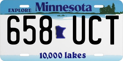 MN license plate 658UCT