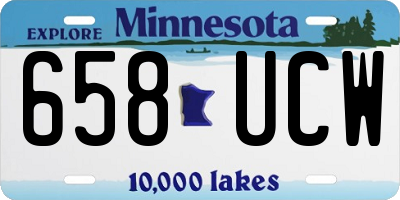 MN license plate 658UCW