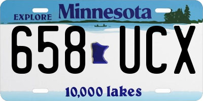 MN license plate 658UCX