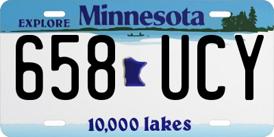 MN license plate 658UCY