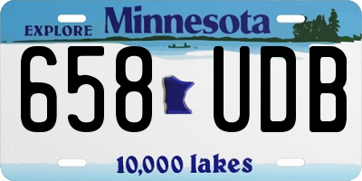 MN license plate 658UDB