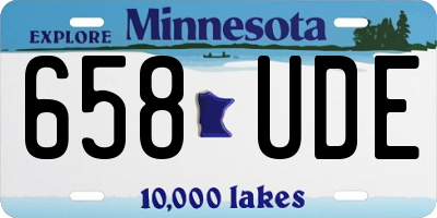 MN license plate 658UDE