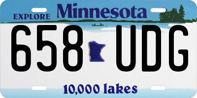 MN license plate 658UDG