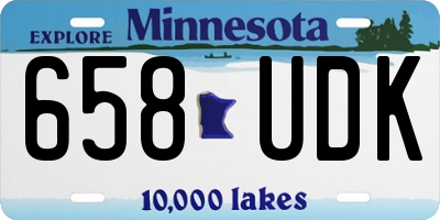 MN license plate 658UDK