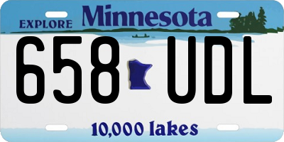 MN license plate 658UDL