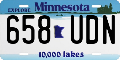 MN license plate 658UDN