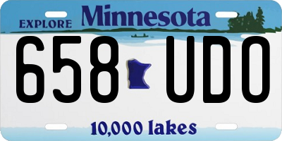 MN license plate 658UDO