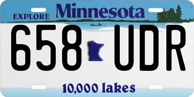 MN license plate 658UDR