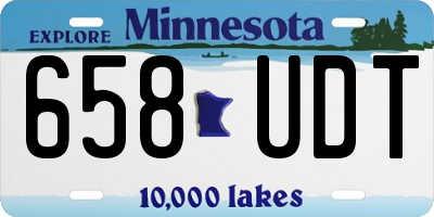 MN license plate 658UDT