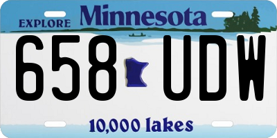 MN license plate 658UDW