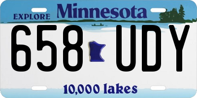 MN license plate 658UDY