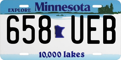 MN license plate 658UEB