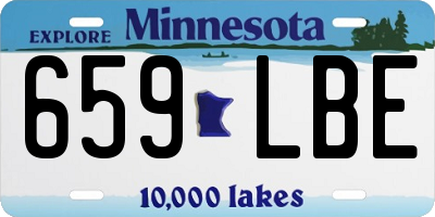 MN license plate 659LBE