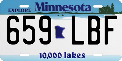 MN license plate 659LBF