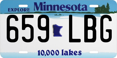 MN license plate 659LBG