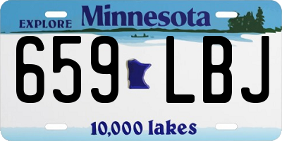 MN license plate 659LBJ