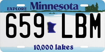 MN license plate 659LBM