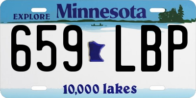 MN license plate 659LBP