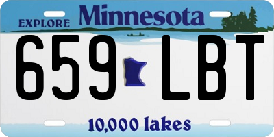 MN license plate 659LBT