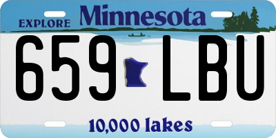 MN license plate 659LBU