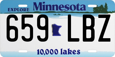 MN license plate 659LBZ