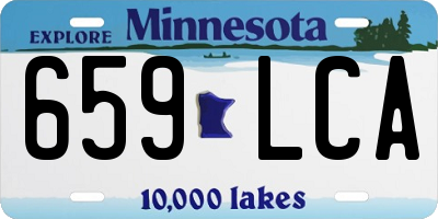 MN license plate 659LCA