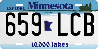 MN license plate 659LCB