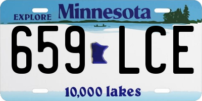 MN license plate 659LCE