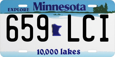 MN license plate 659LCI