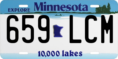 MN license plate 659LCM