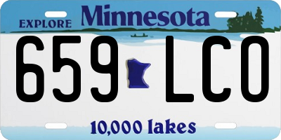 MN license plate 659LCO