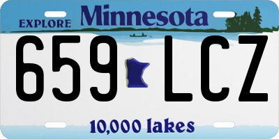 MN license plate 659LCZ