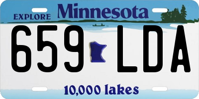 MN license plate 659LDA