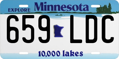 MN license plate 659LDC