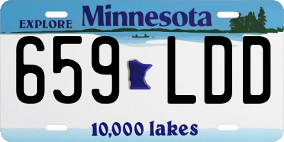 MN license plate 659LDD