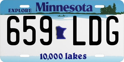 MN license plate 659LDG
