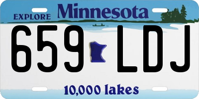 MN license plate 659LDJ