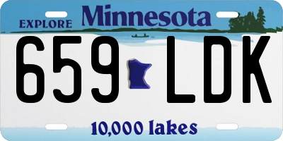 MN license plate 659LDK