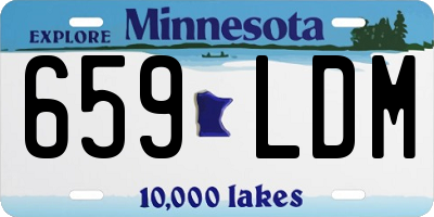 MN license plate 659LDM