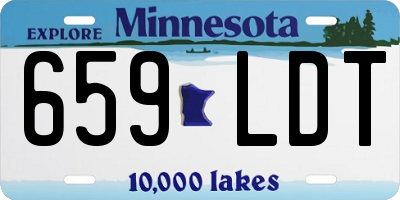 MN license plate 659LDT
