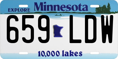 MN license plate 659LDW