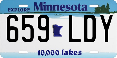MN license plate 659LDY