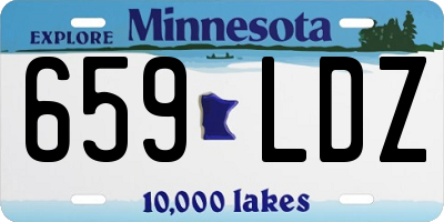 MN license plate 659LDZ