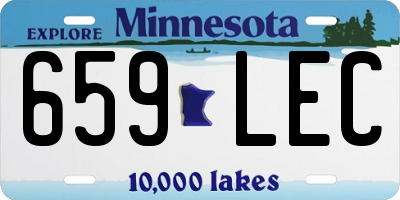 MN license plate 659LEC